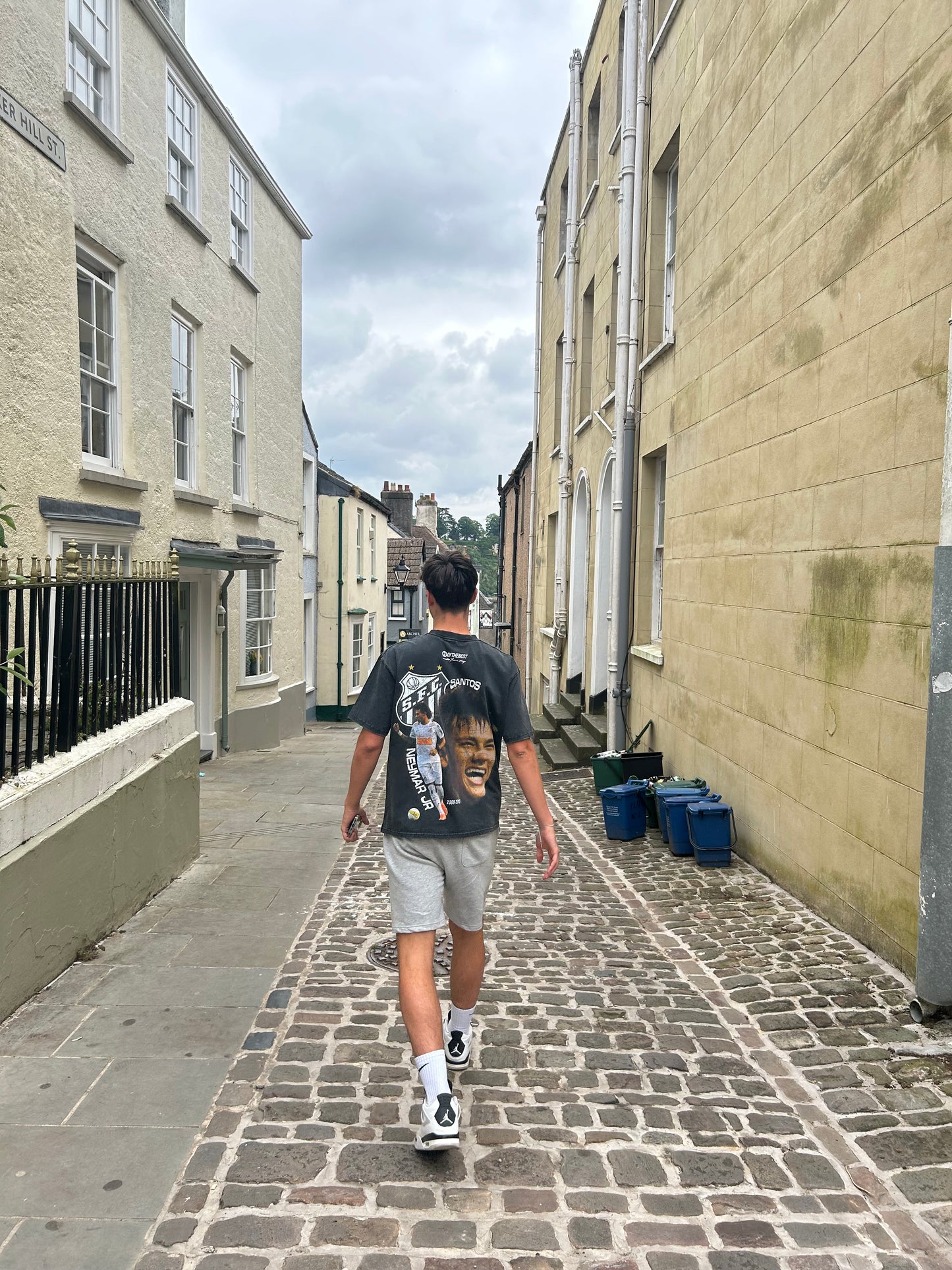 Neymar Oversized Graphic Tee - Washed Black