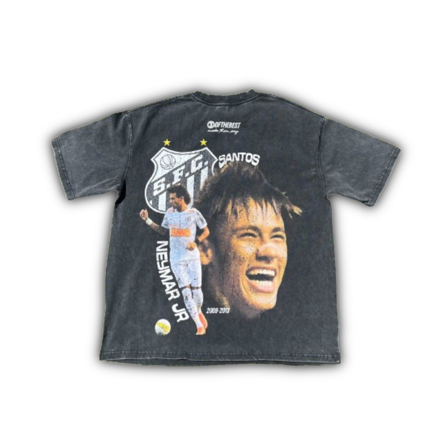 Neymar Oversized Graphic Tee - Washed Black